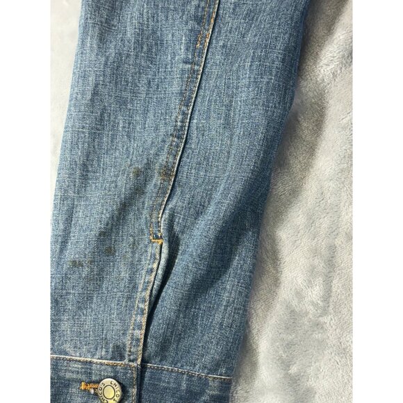 Chico's Jean Jacket Women's 1 US small Anniversary Collection Parrot Beaded - Picture 6 of 14